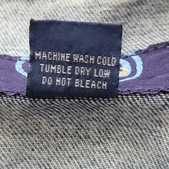 Favorite Denim Jacket! Y2K Faded Cotton Ladies S/M Girls XL Macys Classic Jean - Picture 11 of 16